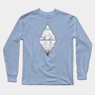 Sun & Moon Fox Geometric design - Sun On Top Long Sleeve T-Shirt